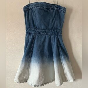 Strapless Denim Mini Dress